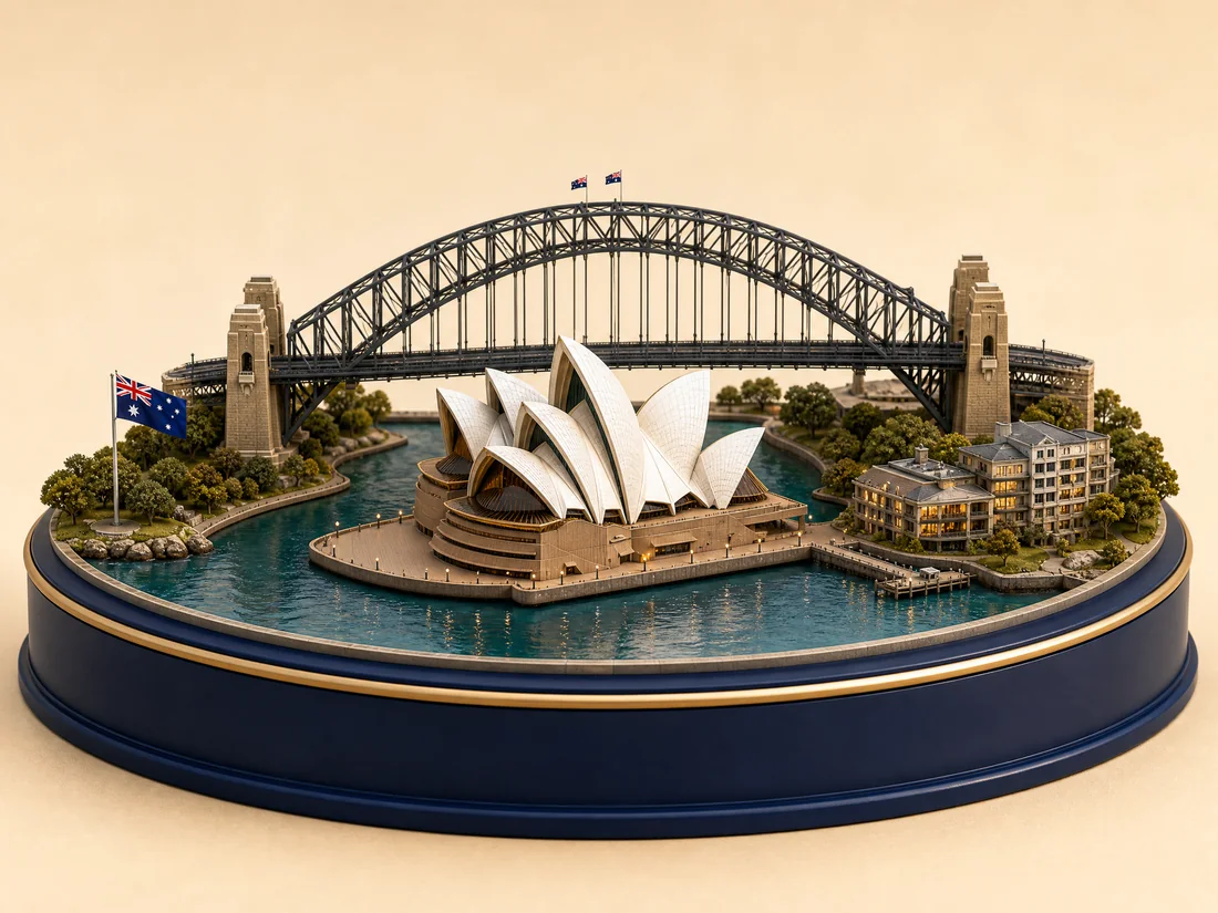 Austrālija 3D diorama